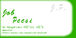 job pecsi business card